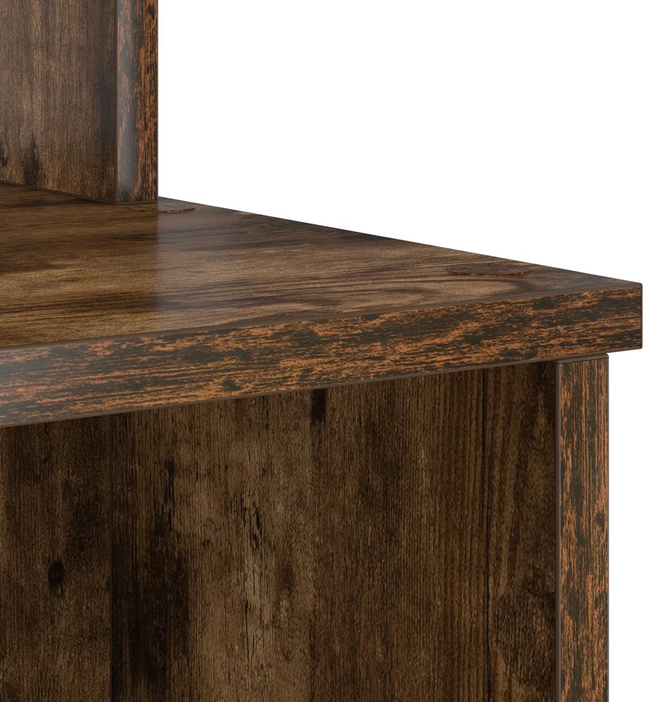 Mesa com Armazenamento Carvalho Fumado 120.5x44x88.5 cm Madeira Deriva