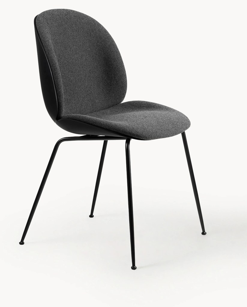 Cadeira em couro sintético com assento em concha Beetle