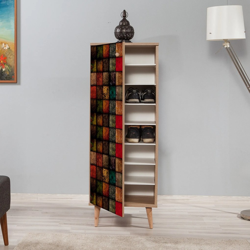 Armário de Calçado Filinta – Carvalho Sonoma – 50 cm x 135 cm x 38 cm