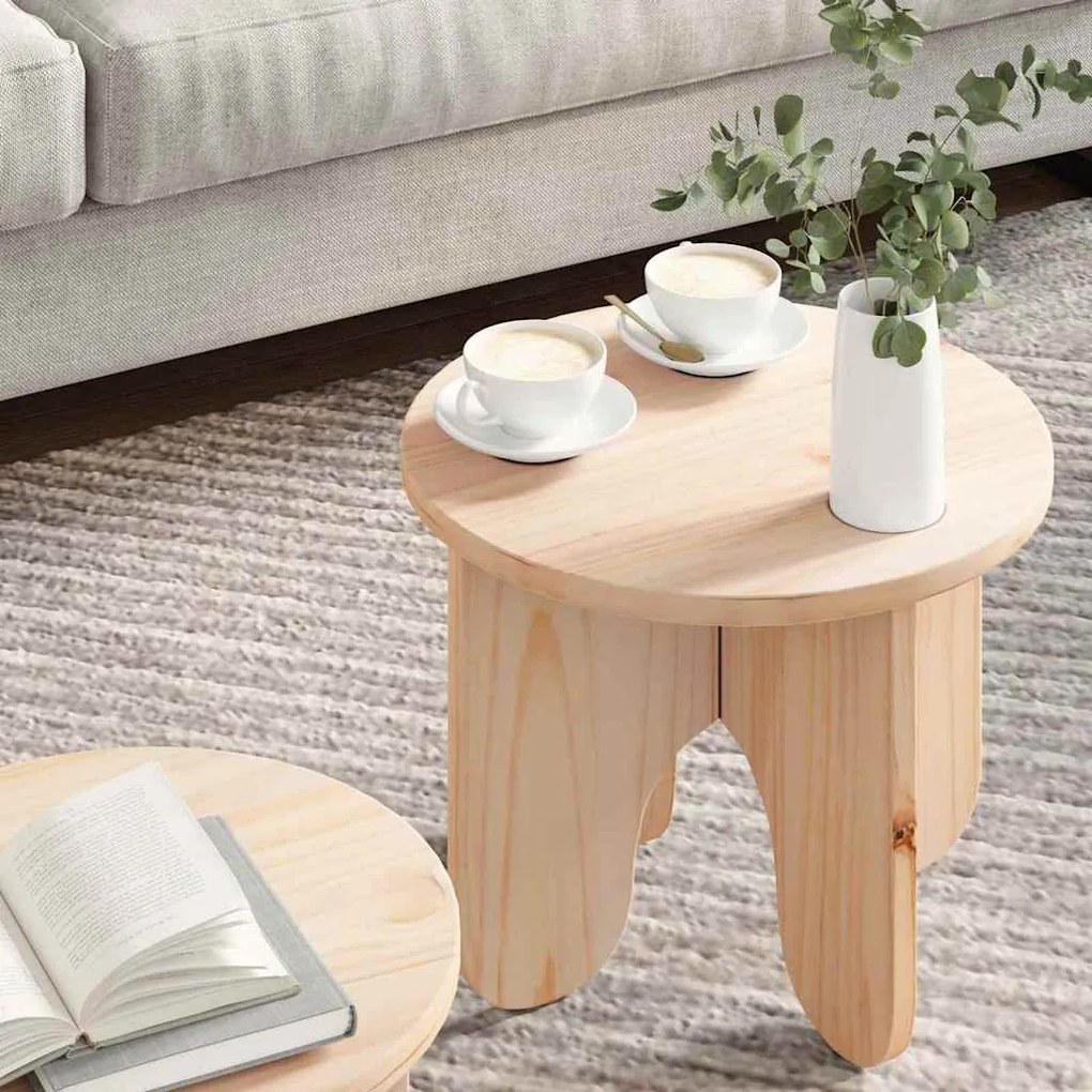 Conjunto de Mesas de Café 2 pcs Natural 39,5 x 39,5 x 30 cm