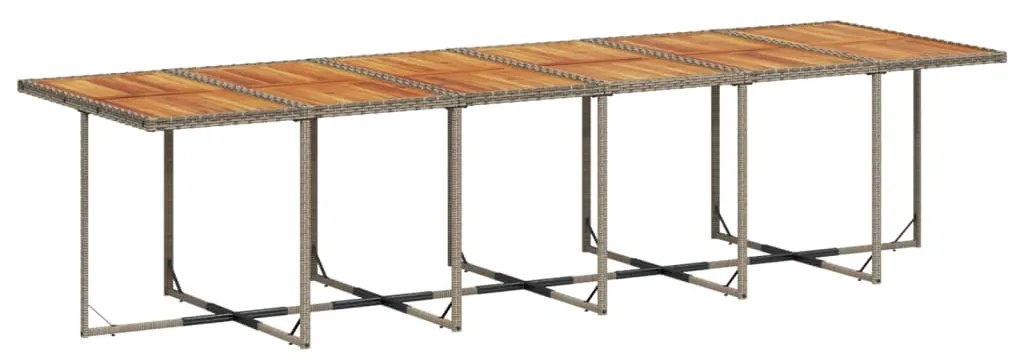 17 pcs conj. de jantar p/ jardim c/ almofadões vime PE cinzento