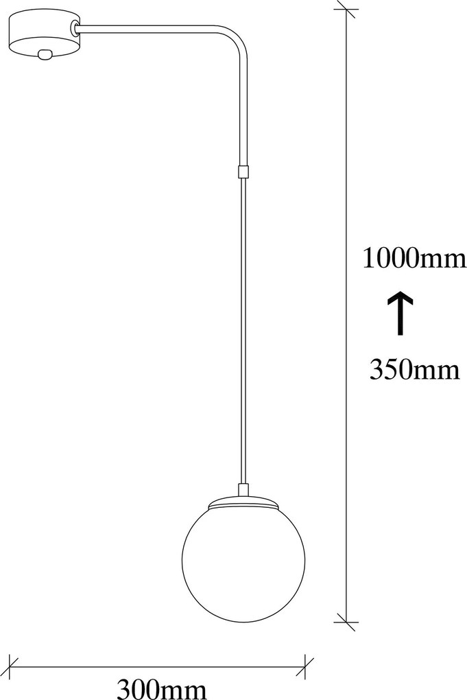 Candeeiro de Teto Uzum – Preto e Branco – 30 x 15 cm