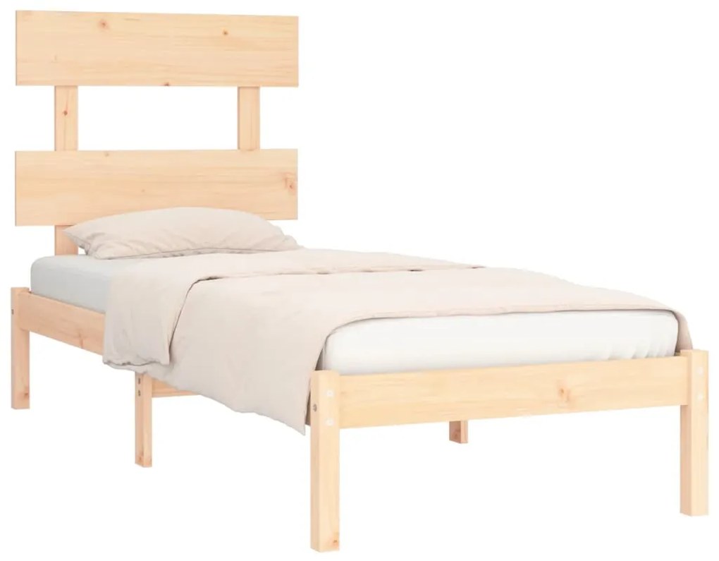 Estrutura de cama solteiro 90x190 cm madeira maciça