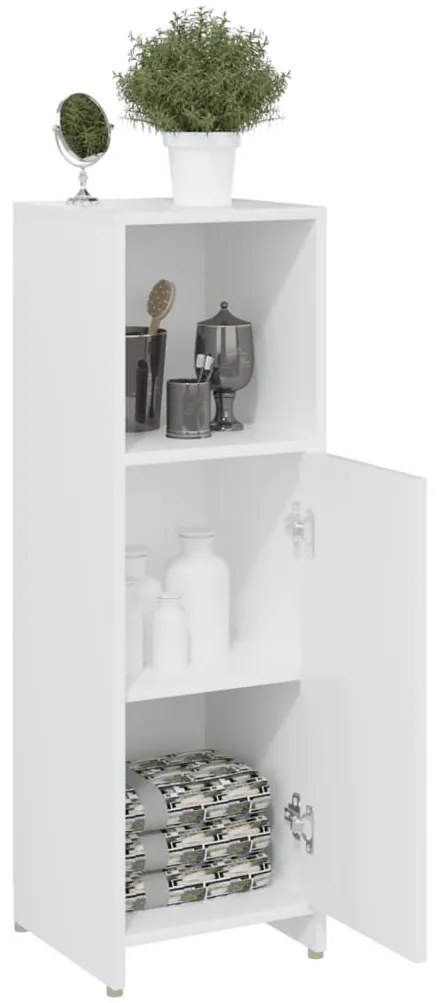 Armário de casa de banho derivados de madeira branco