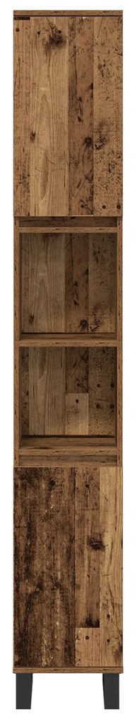 Conjunto de 3 Peças de Móveis para Casa de Banho Madeira Antiga Aglome