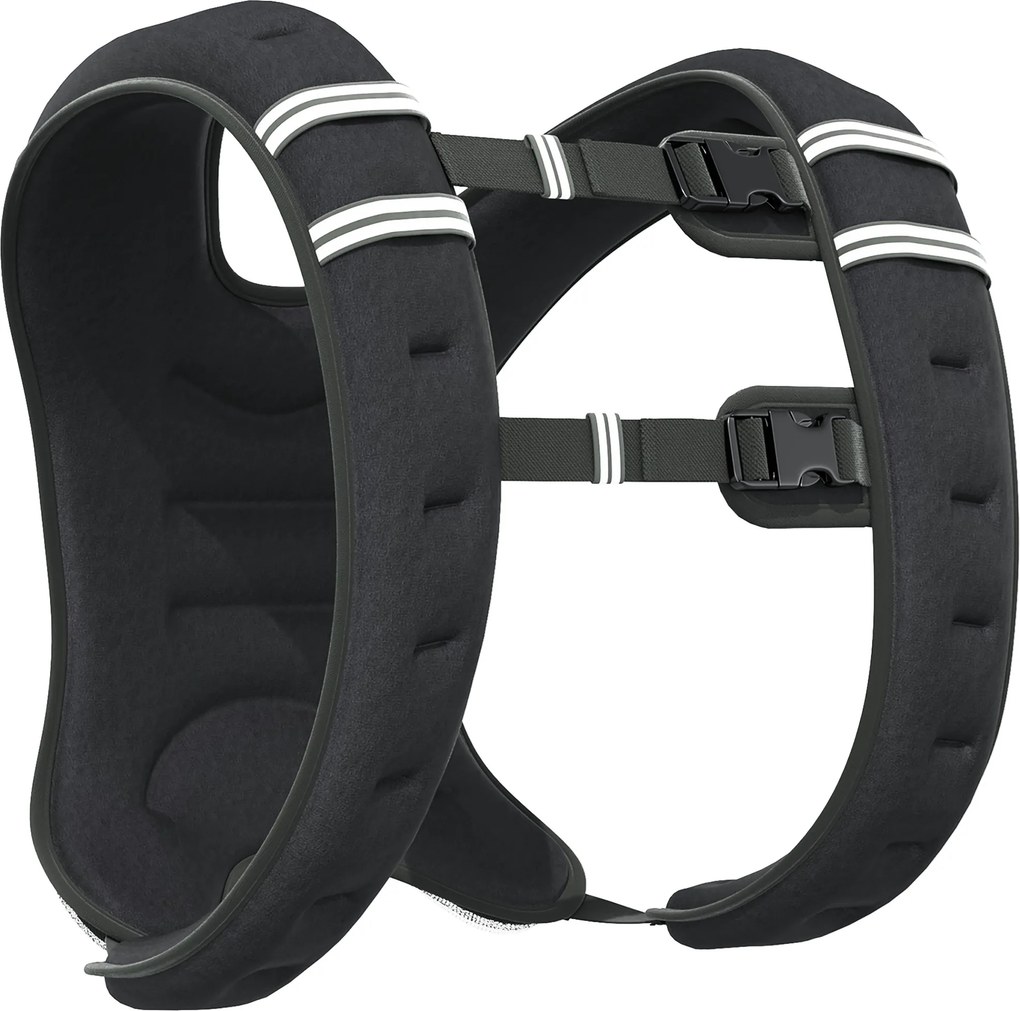 HOMCOM Colete Lastrado 10 kg com 2 Correias Ajustáveis e Faixas Refletoras, para Treino de Força e Corrida, Preto | Aosom Portugal