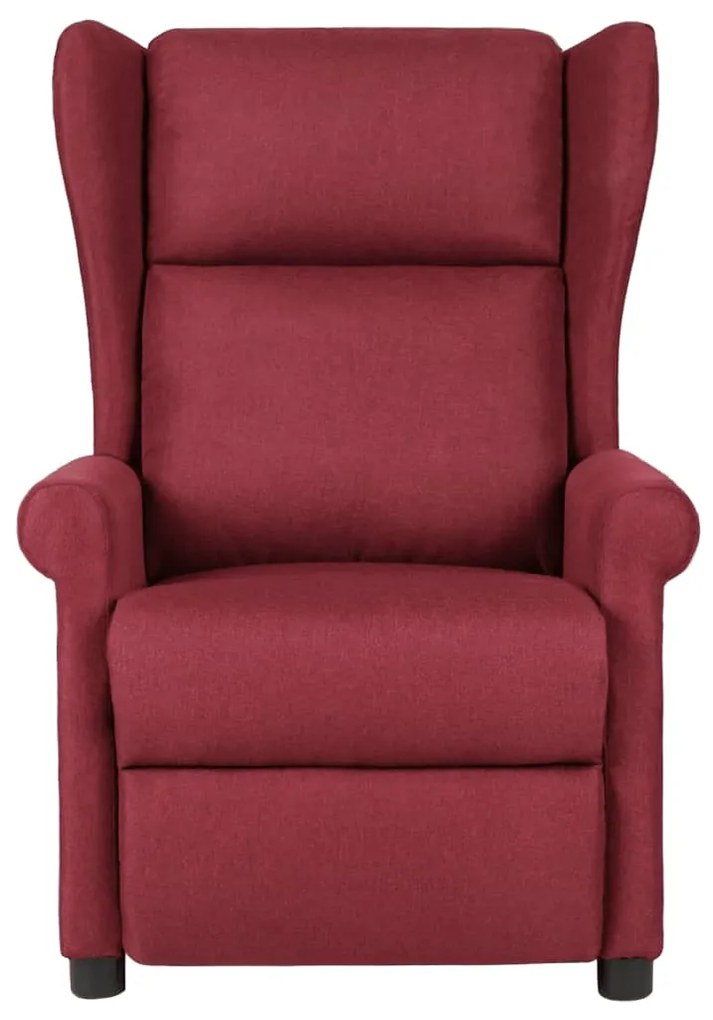 Poltrona reclinável tecido vermelho tinto