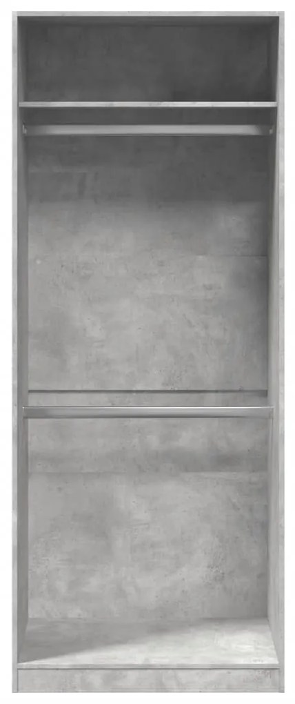 Roupeiro 80x50x200 cm derivados de madeira cinzento cimento