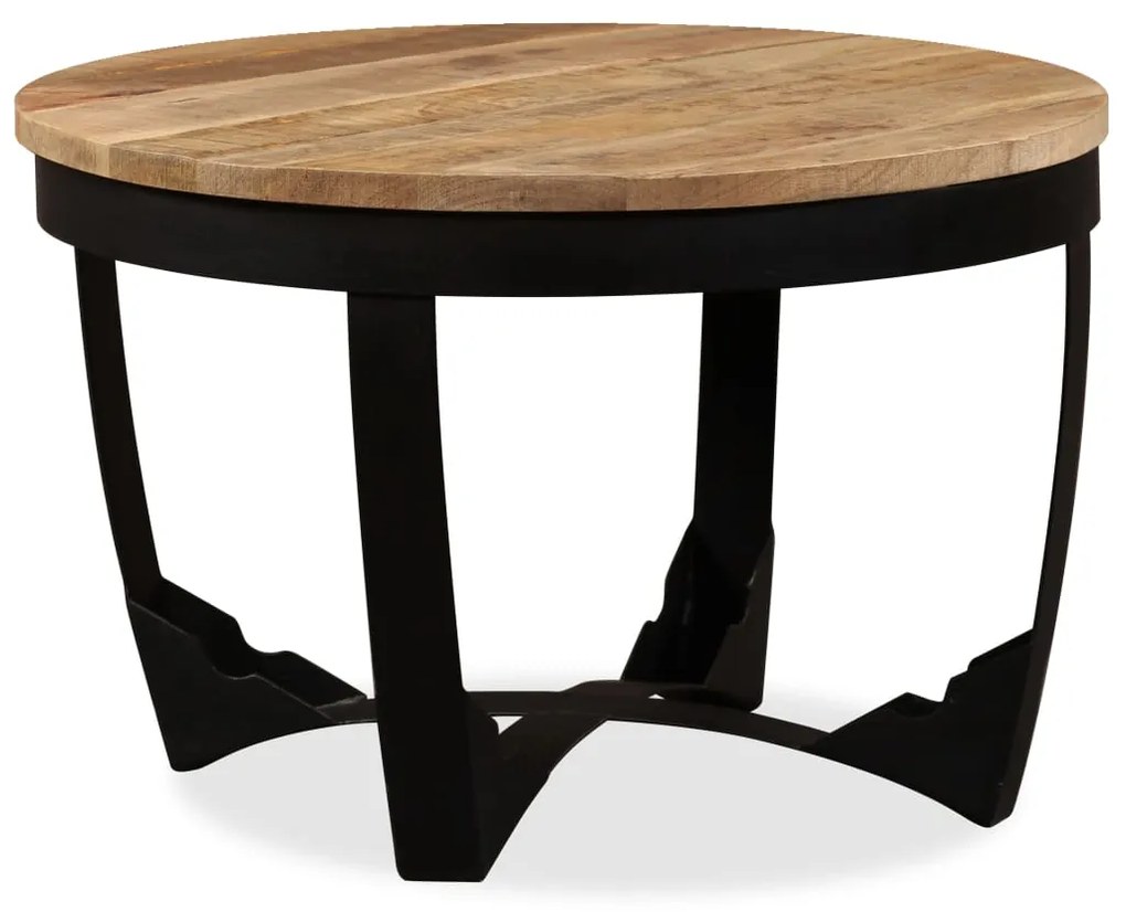vidaXL Mesa de centro madeira de mangueira maciça áspera 60x40 cm