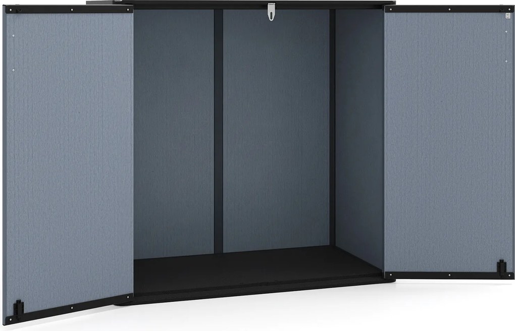 Armário de Arrumação de Jardim, 120 x 65 x 117 cm, Dupla Porta, Cinzento