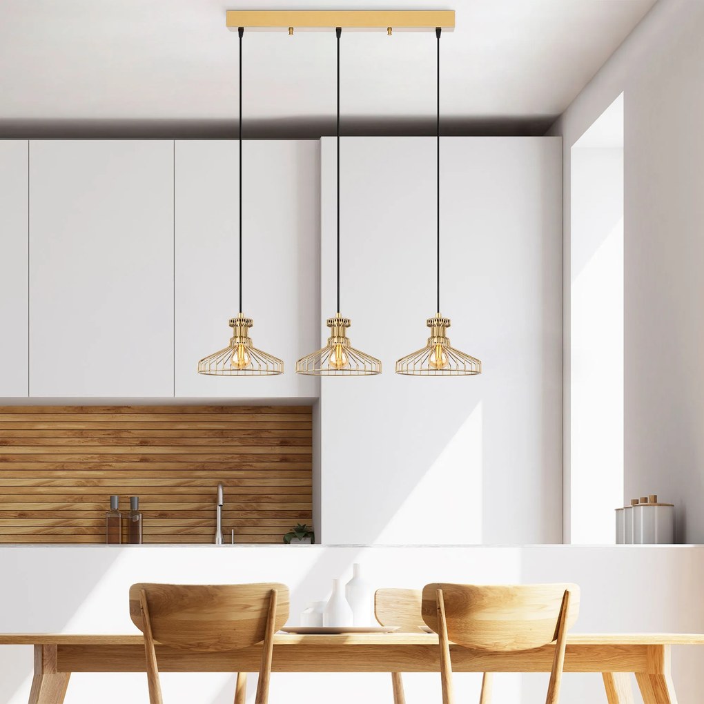 Chandelier Events – Dourado Brilhante – 96 x 23 x 129 cm