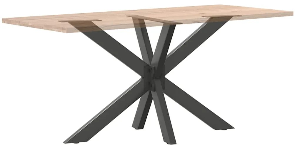 Pé de mesa de jantar em formato de aranha, antracite, 120x68x(72-73) c