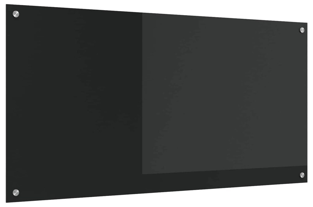 vidaXL Proteção de Cozinha Preto 120 x 60 x 0,6 cm vidro temperado