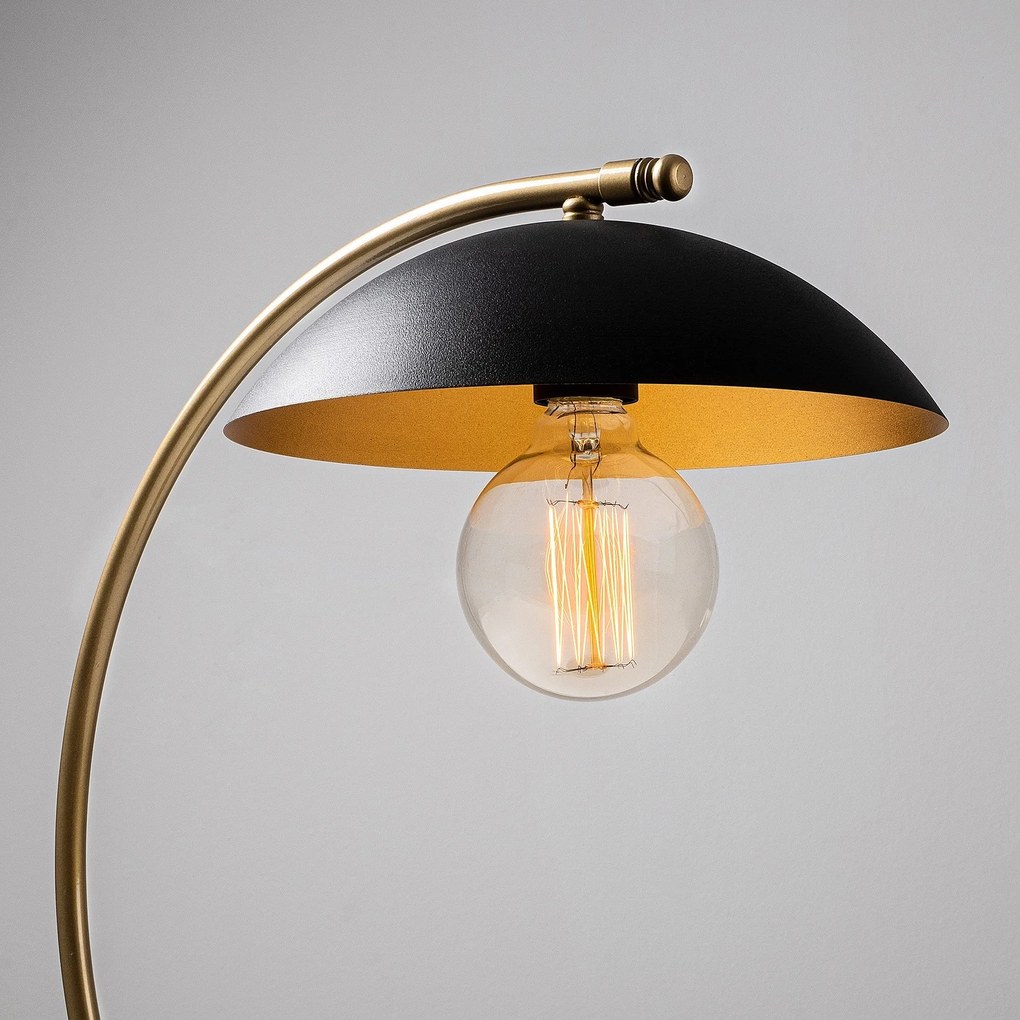 Candeeiro de Mesa Sıvani – Preto e Dourado – 26 x 43 cm