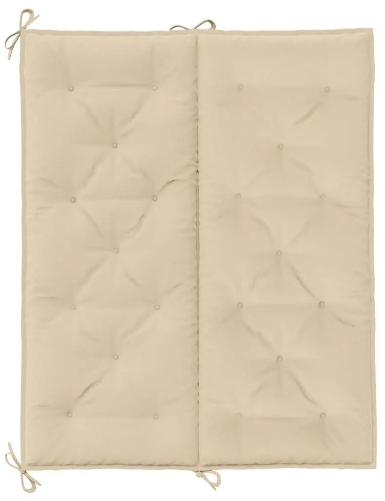 Almofadão p/ banco de jardim 120x(50+50)x7cm tecido oxford bege