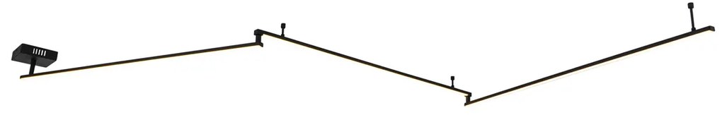 Candeeiro de teto preto 300 cm com LED regulável 3 níveis - Annuschka Design