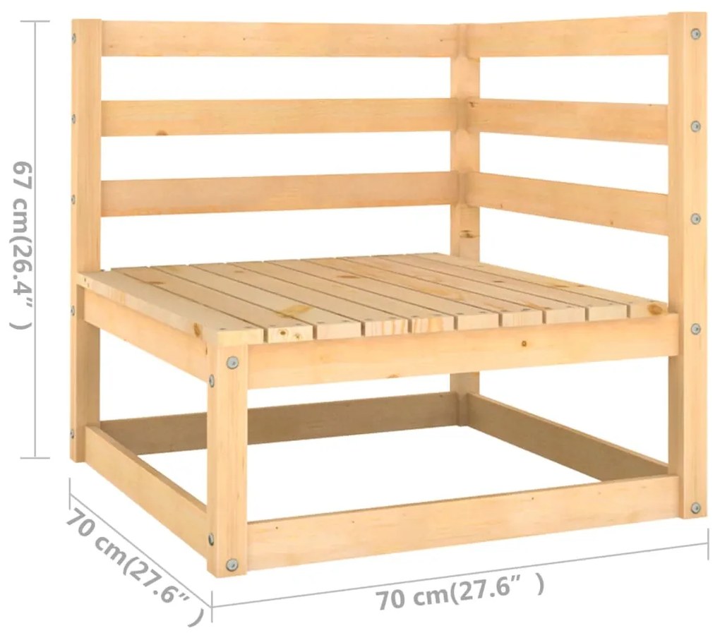 10 pcs conj. lounge jardim c/ almofadões antracite pinho maciço