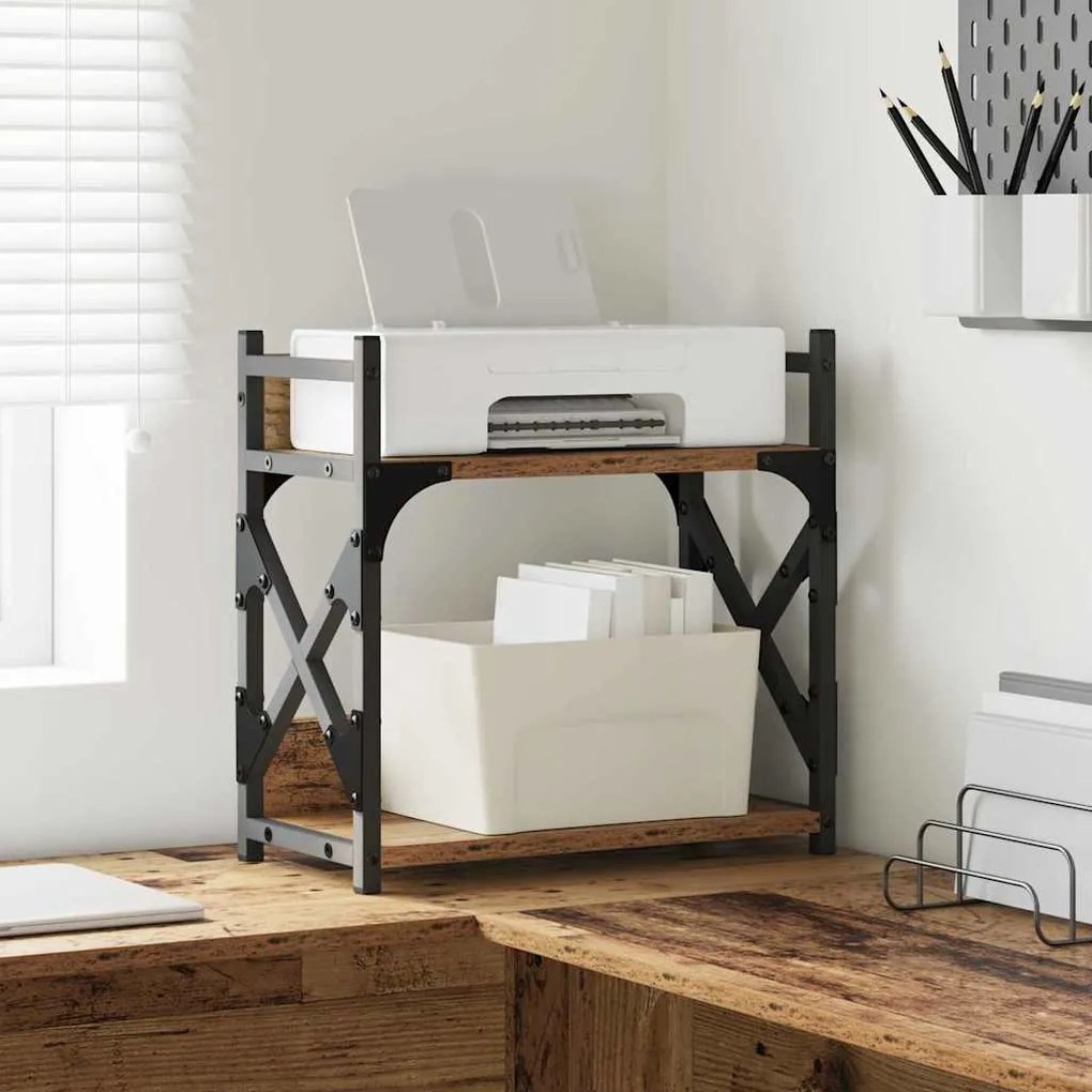 vidaXL Suporte para Impressora Madeira Antiga 40 x 20 x 40 cm