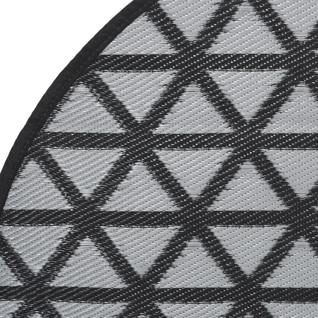 Tapete de exterior Ø160 cm ARAKIL PP preto