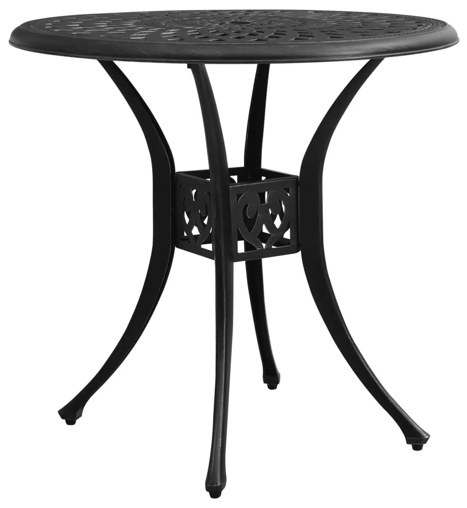 315583 vidaXL Mesa de jardim 78x78x72 cm alumínio fundido preto
