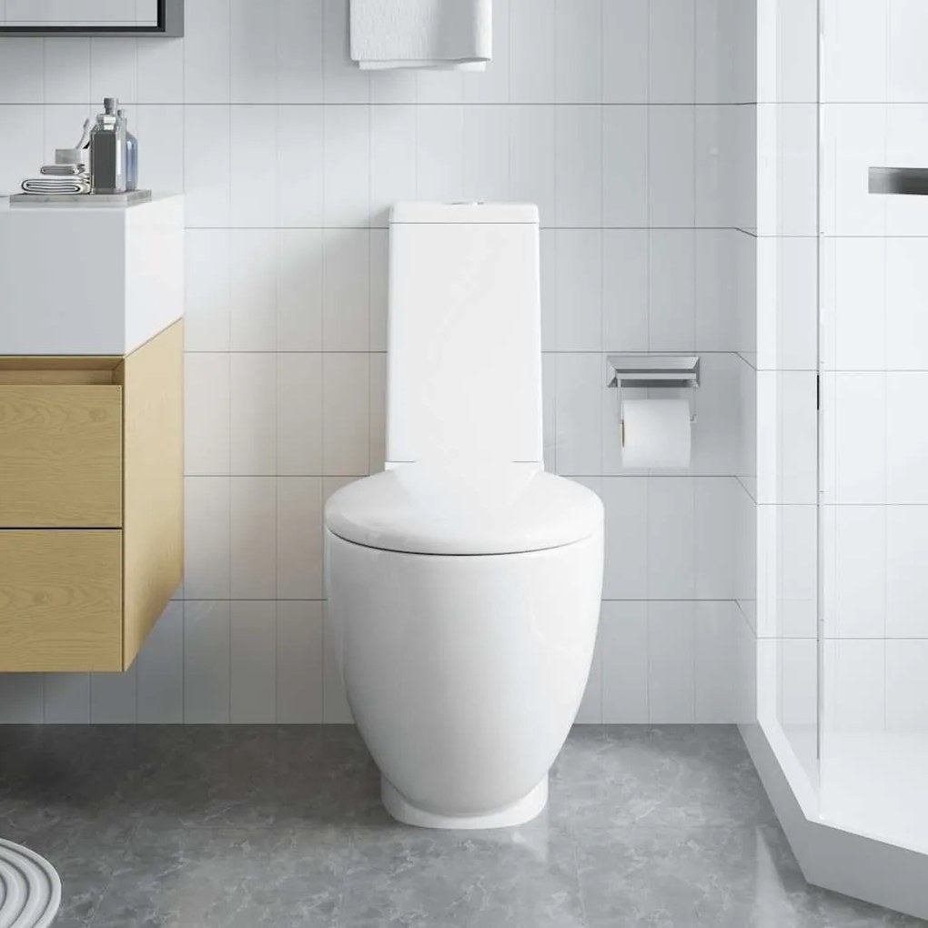 Sanita WC redonda cerâmica c/ descarga água inferior branco