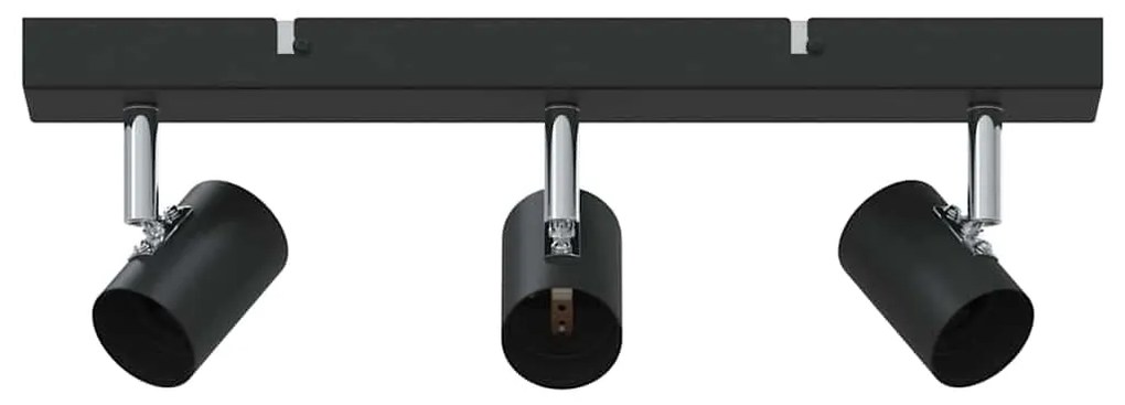 Holofote de Teto 3 Vias Ajustável Preto E27