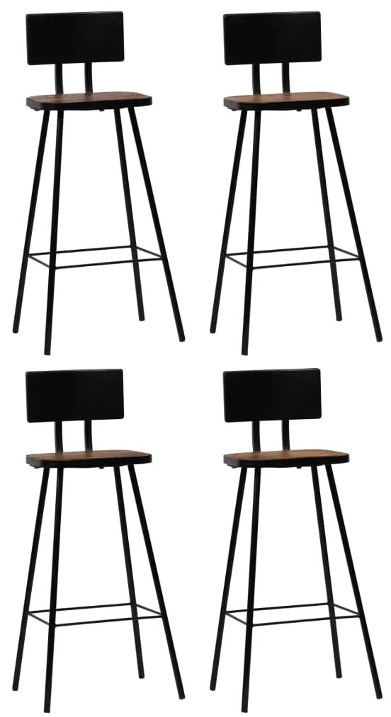 Conjunto de bar 5 pcs madeira recuperada maciça