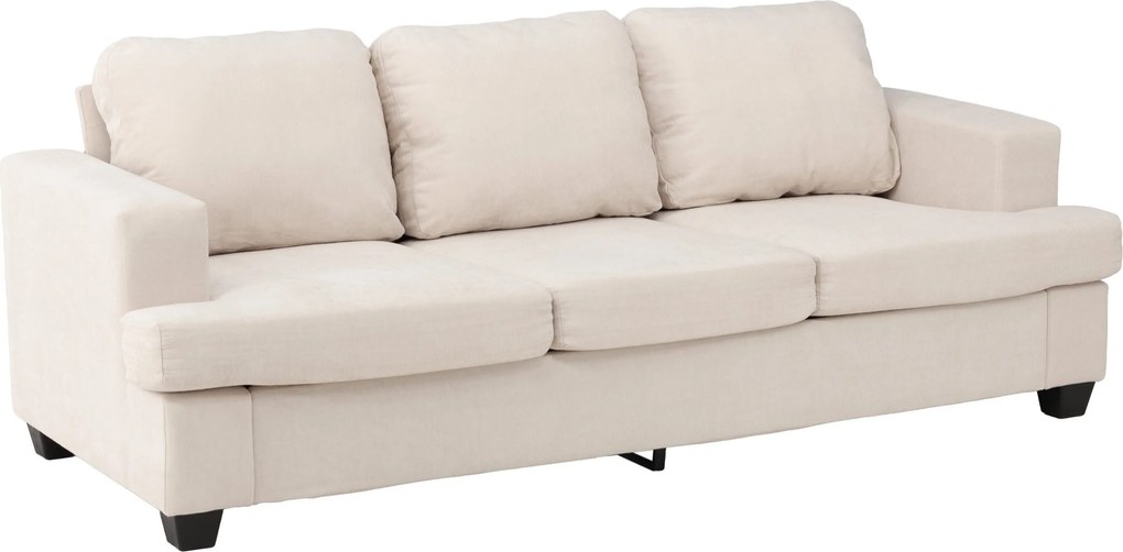 Sofá Dallas 4932, Bege, 214x90x86cm, 45 kg, Tecido, Pernas: Placa de aglomerado laminado