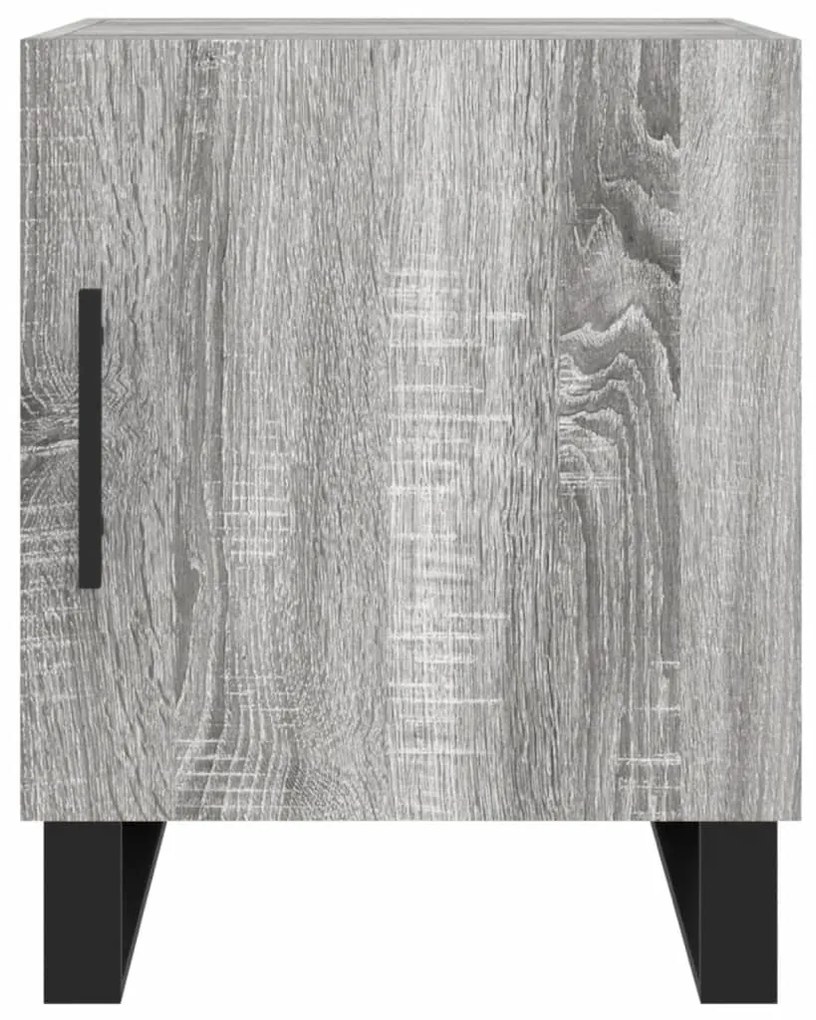 Mesa cabeceira 40x40x50 cm derivados de madeira cinzento sonoma