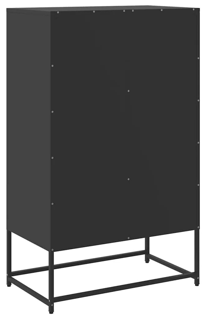 Móvel alto 68x39x111,5 cm aço preto