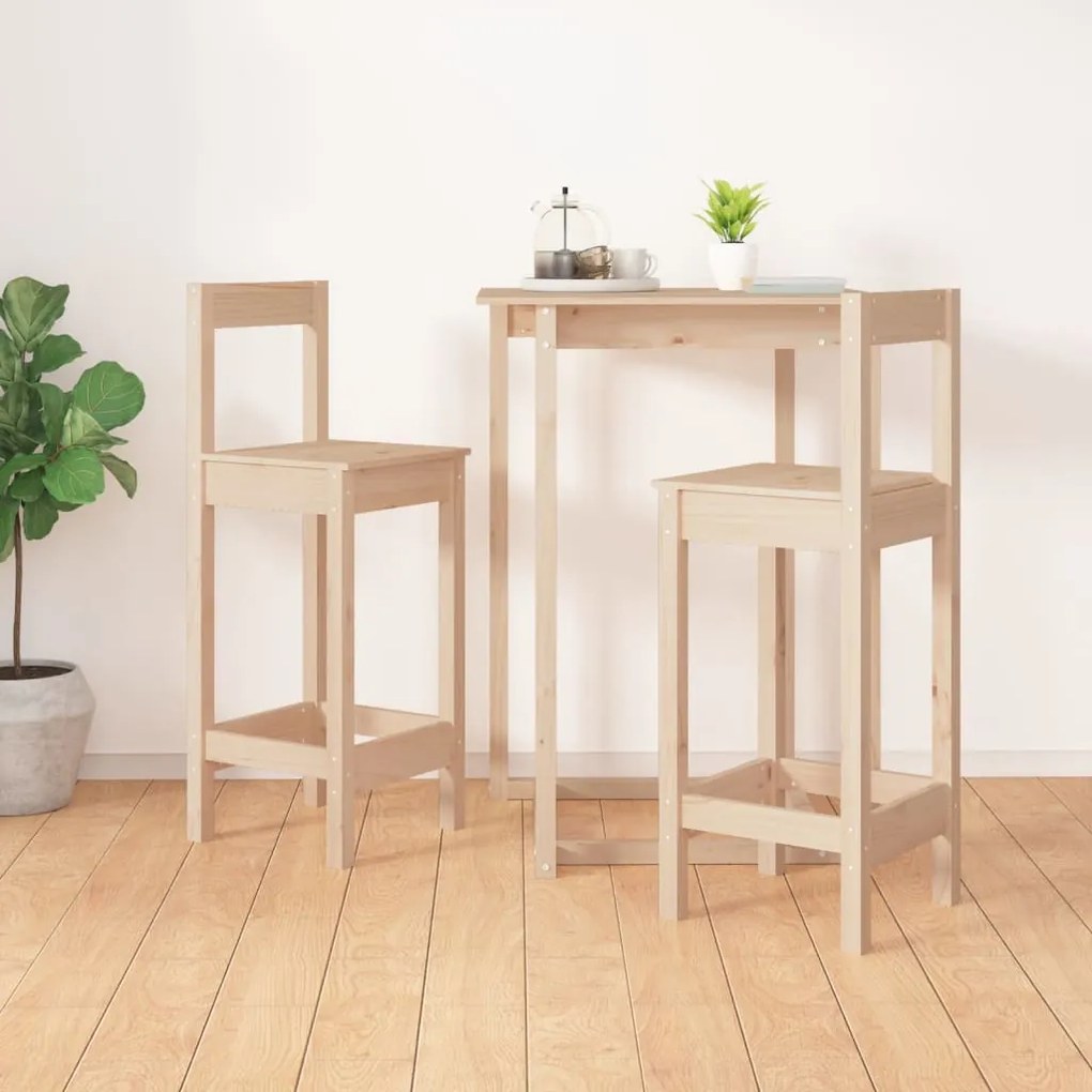 Cadeiras de bar 2 pcs 40x41,5x112 cm pinho maciço