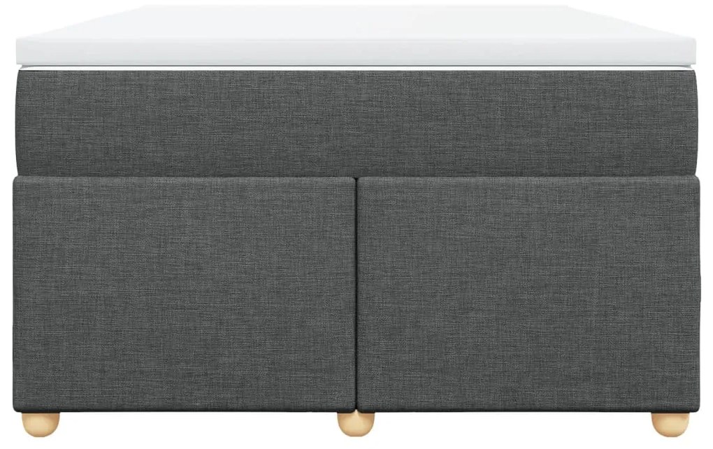Cama com molas/colchão 120x200 cm tecido cinzento-escuro