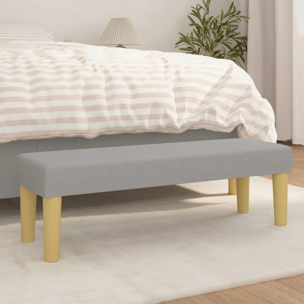 vidaXL Banco 100x30x30 cm tecido cinza-claro