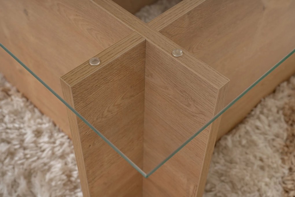 Mesa de Centro Vetrino – Carvalho Mel – 105x40x65 cm