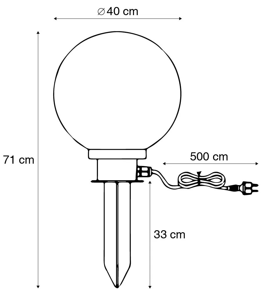 Candeeiro de jardim moderno fumê 40 cm IP44 - Moshi Moderno