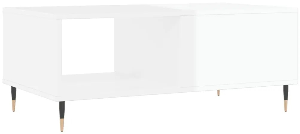 Mesa de centro 90x50x36,5 cm derivados madeira branco brilhante