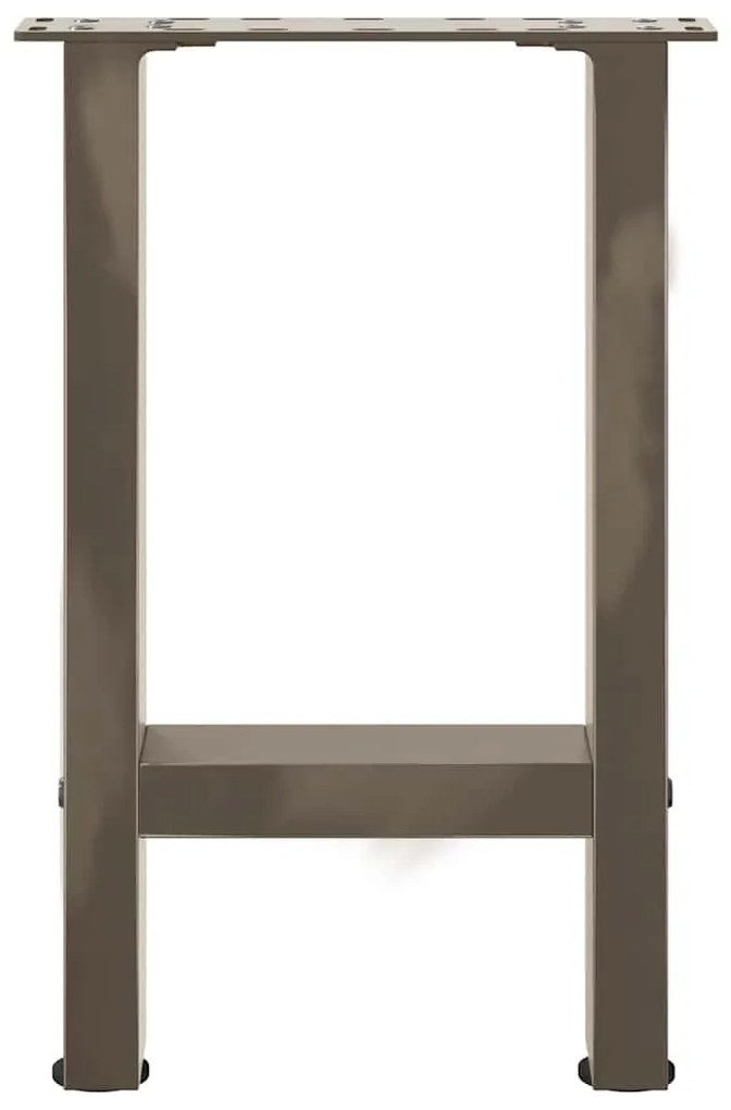 Pés para mesa de centro em aço natural, 2 peças, 28x(42-43) cm, aço