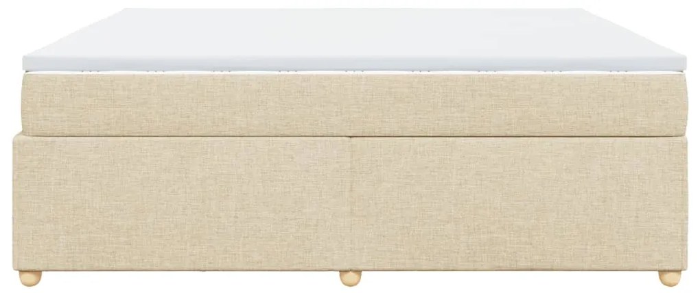 Cama com molas/colchão 180x200 cm tecido cor creme