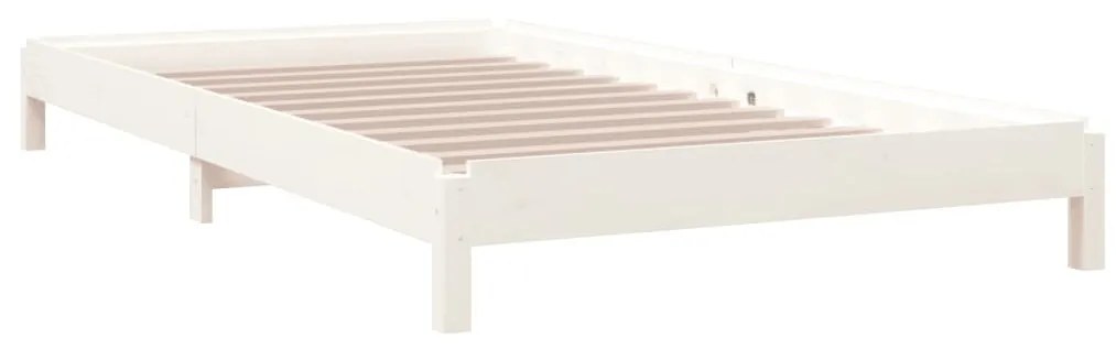 Cama empilhável 90x200 cm madeira de pinho maciça branco