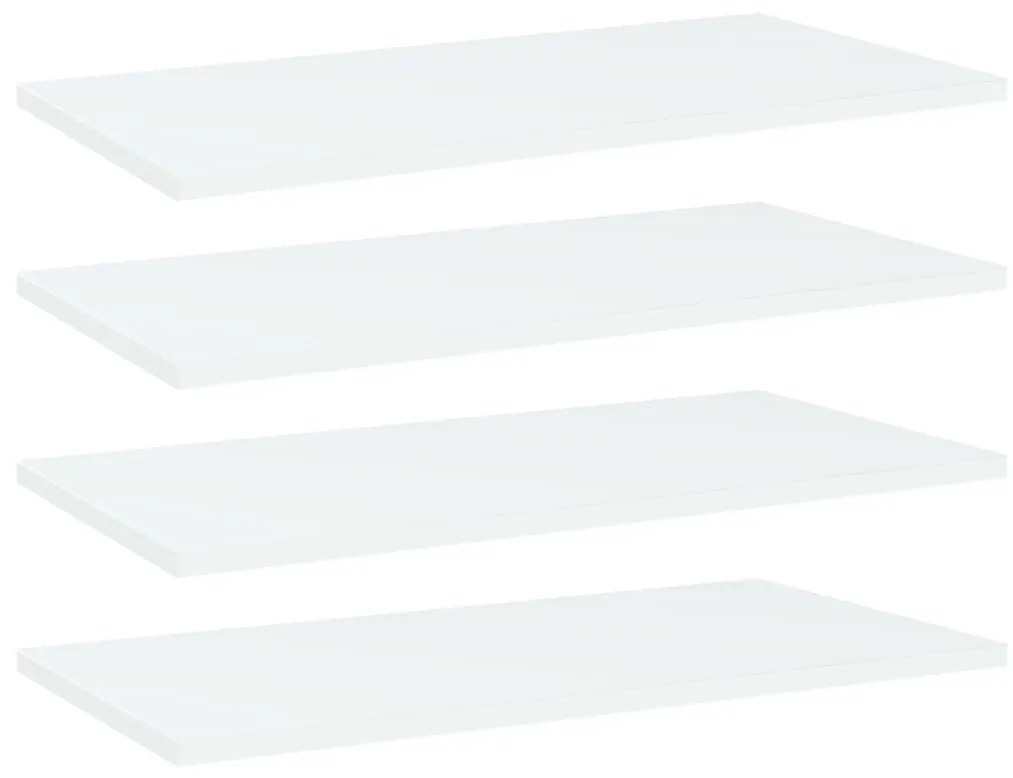 vidaXL Prateleiras para estante 4 pcs 60x30x1,5cm contraplacado branco