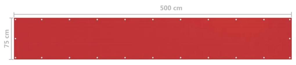 Tela de varanda 75x500 cm PEAD vermelho