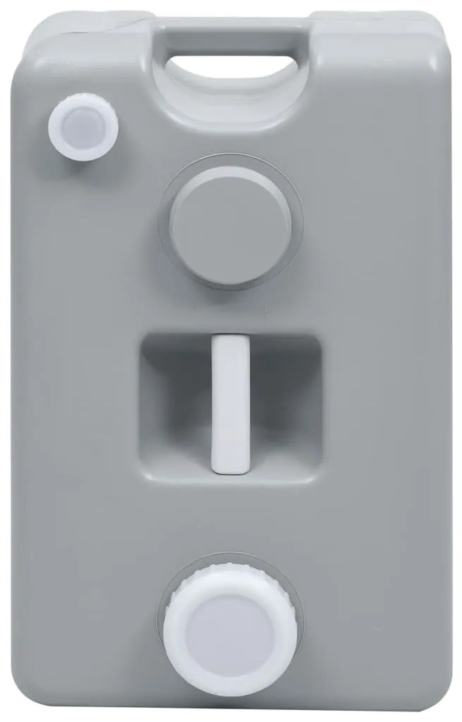 Tanque de água com rodas para campismo 25 L cinzento