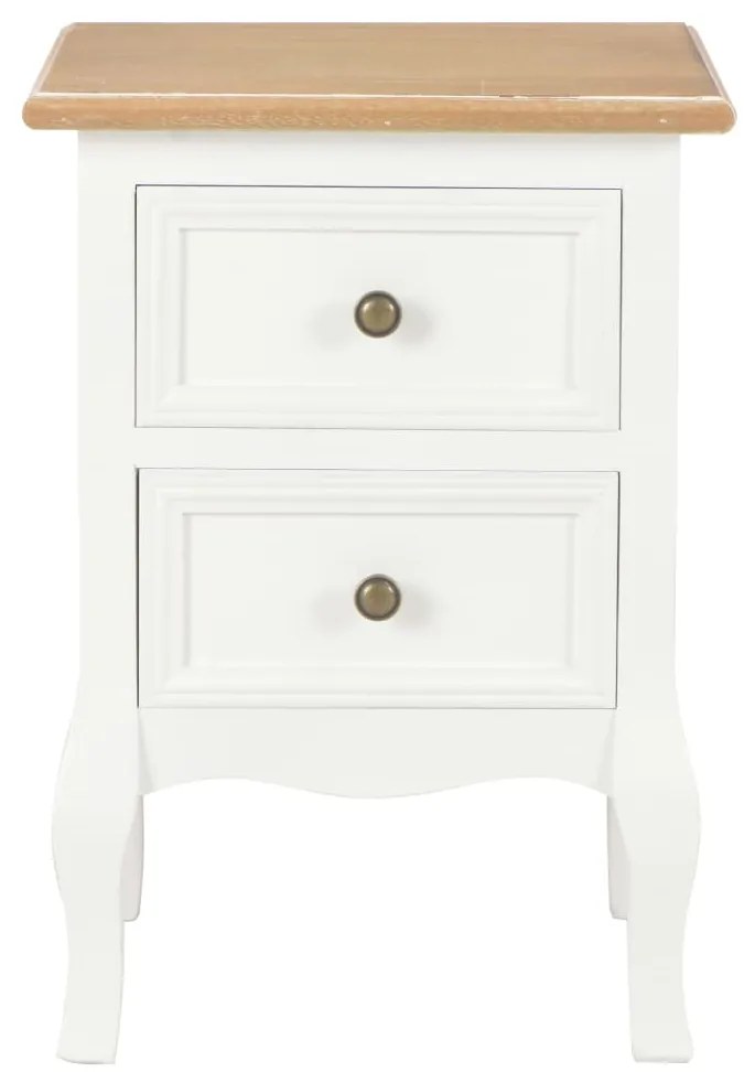 Mesa-de-cabeceira 2 pcs 35x30x49 cm MDF branco