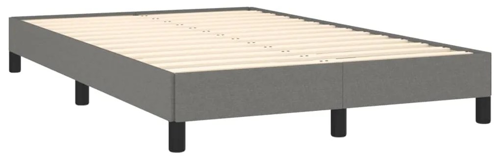 Cama boxspring com colchão 120x190 cm tecido cinzento-escuro