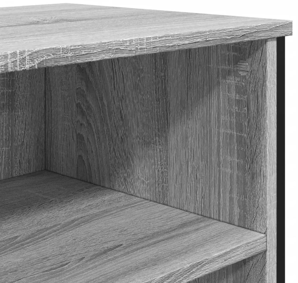 Aparador 101x35,5x74,5 cm derivados de madeira cinzento sonoma