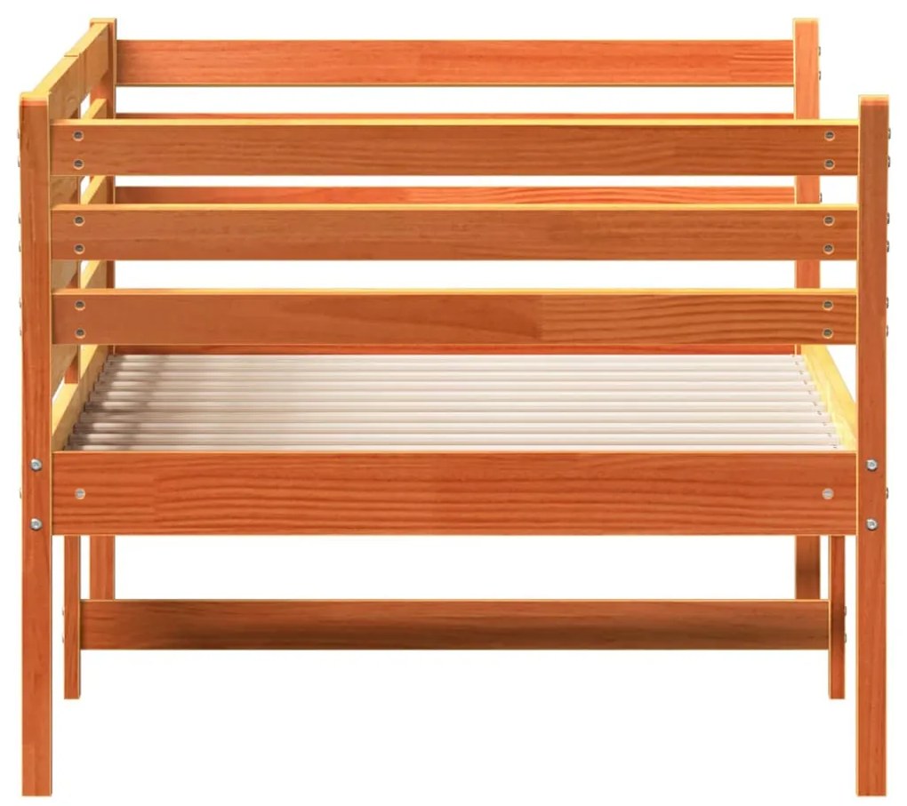 Sofá-cama sem colchão 90x190 cm pinho maciço castanho-mel