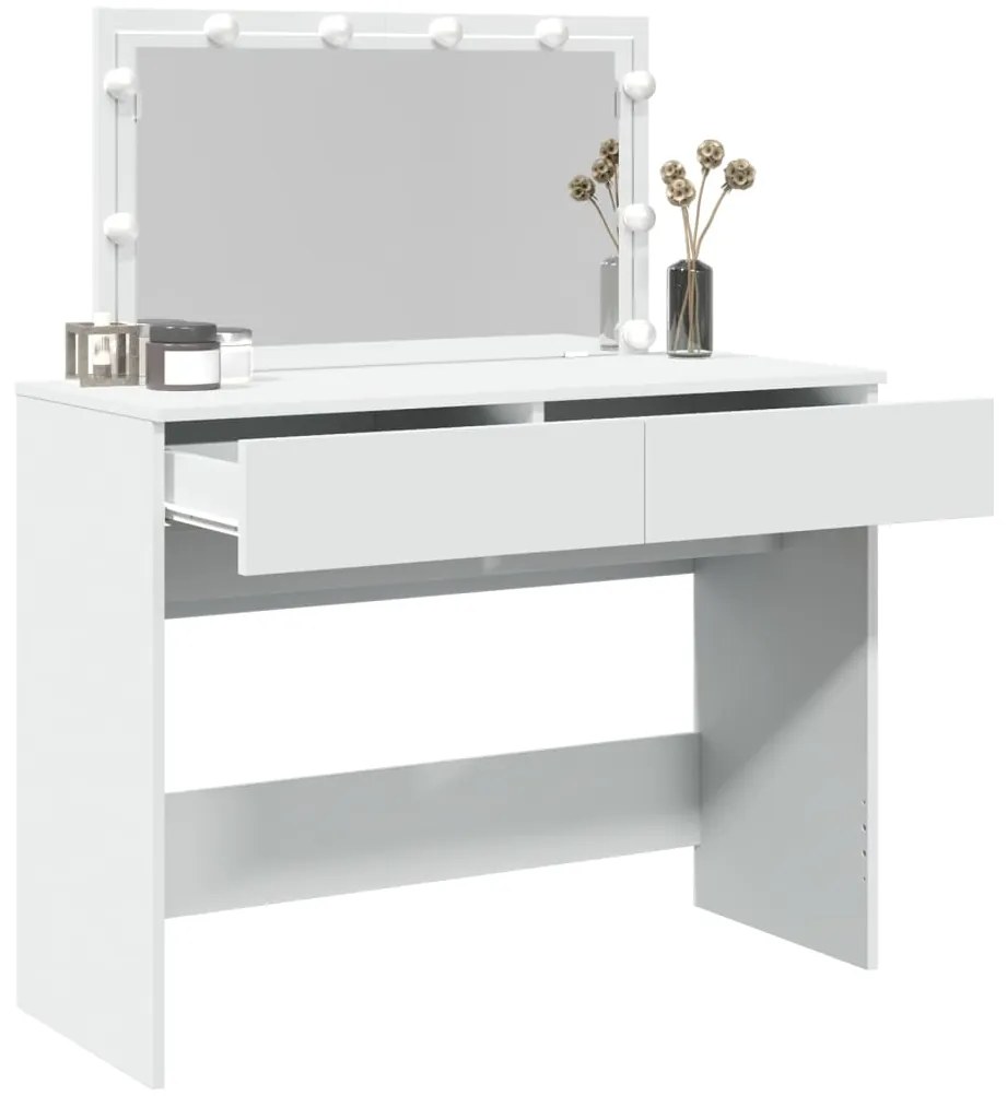 Toucador com LEDs 100x40x120 cm branco