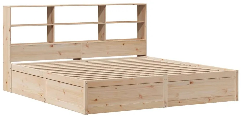Cama sem colchão 200x200 cm madeira de pinho maciça