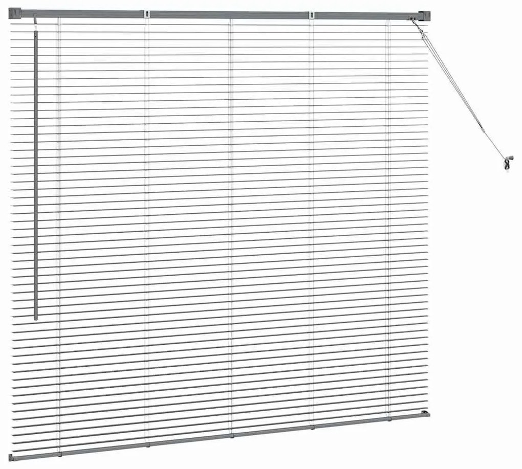 Persiana de Janela Cinzento-escuro 80 x 130 cm Alumínio