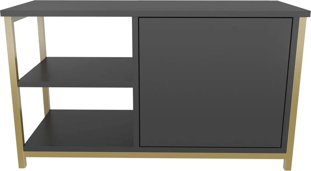 Móvel TV Muskegon – Dourado e Antracite – 89,6 x 35,3 x 50,8 cm